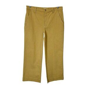 Madewell Perfect Vintage Wide Leg Crop Pants Womens Size 31 Tan High Rise